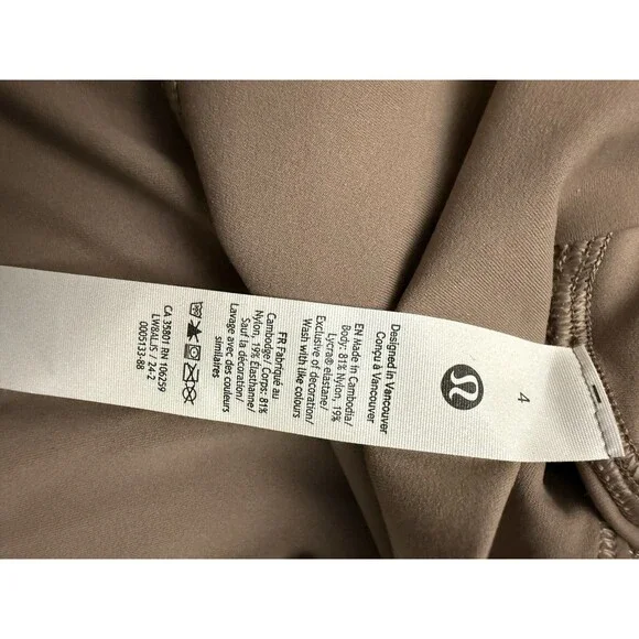 Lululemon Nulu Slim-Fit High-Rise Skirt TPTC Taupetastic Tan Size 4 New $69 - Picture 4 of 4